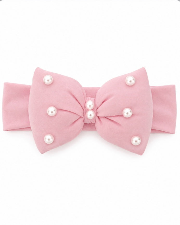 κορδέλα exclusive με πέρλεs pink