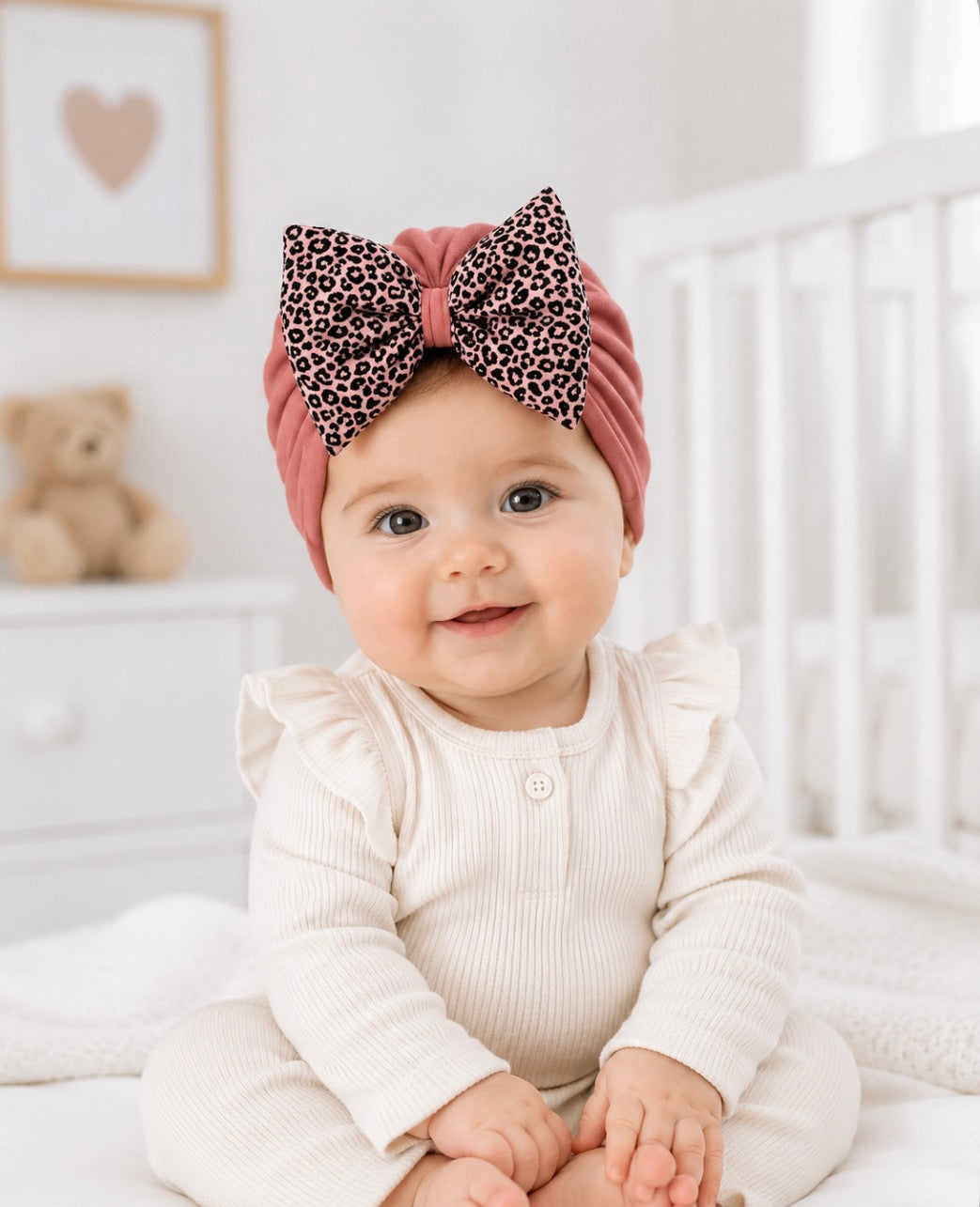 Τουρμπάνι leopard pink