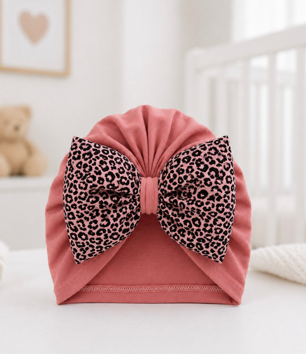 Τουρμπάνι leopard pink