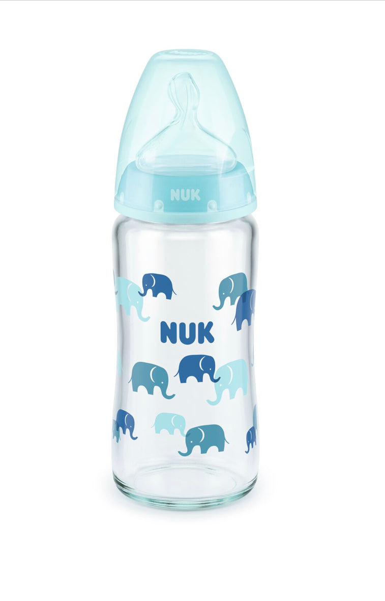 NUK First Choice Plus Μπιμπερό Γυάλινο Σιλικόνης 240ml Temperature Control