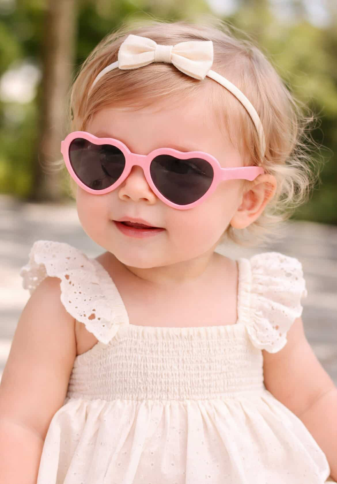 Βρεφικά γυαλιά ηλίου Baby Pink Heart Sunglasses 6-24 μηνών